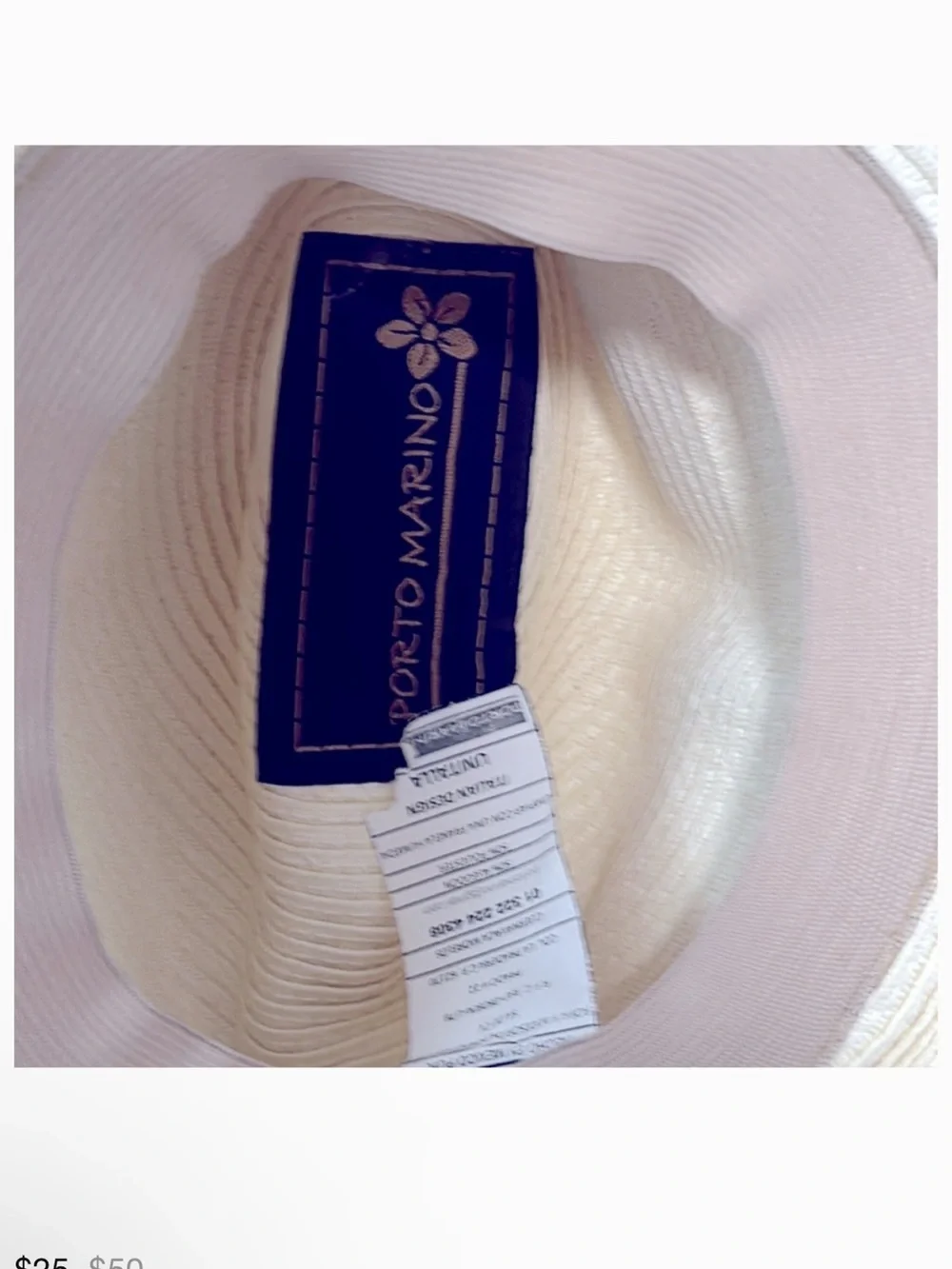 🆕 Porto Marino Straw Sun Hat with Hot Pink Ribbon -